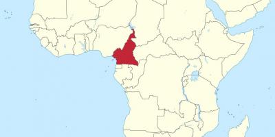 Kort over Cameroun i vestafrika