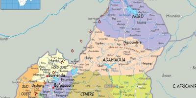 Cameroun-kort regioner