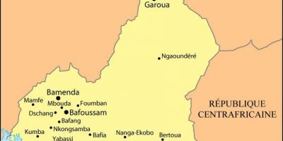 Kort over douala Cameroun