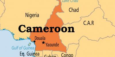 Kort over yaounde i Cameroun
